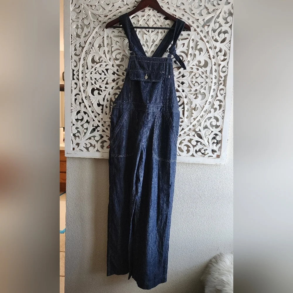 DENIMIST TIE STRAPS RELAXED OVERALLS RETAIL PRICE $465 SIZE XS NWOT - Picture 5 of 16
